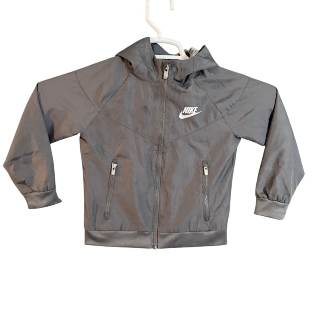 Nike Toddler Grey Windrunner Full Zip Hooded Jacket 3T C663-G4T